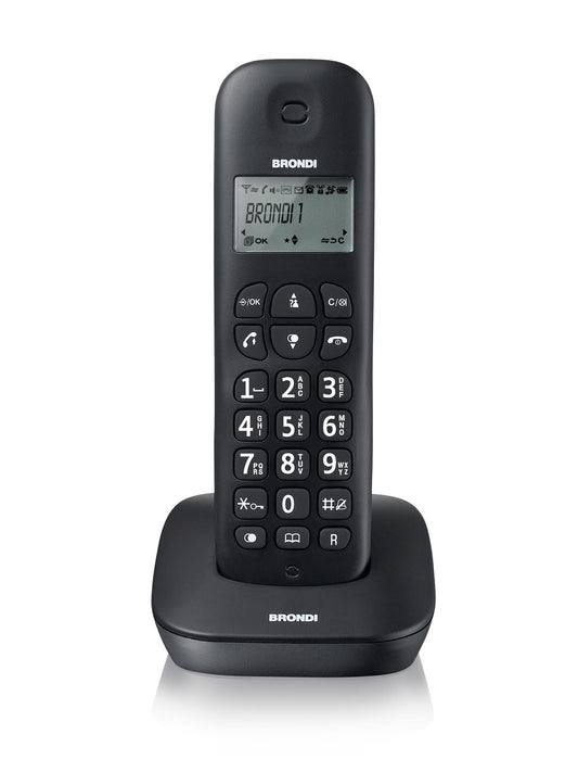 Telefono Cordless Brondi Gala Nero Rubrica Lista Chiamate Blocco Tasti - Visualizzazione dettagliata