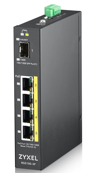Switch 5P Gigabit Poe Unmanaged Industriale - Visualizzazione dettagliata