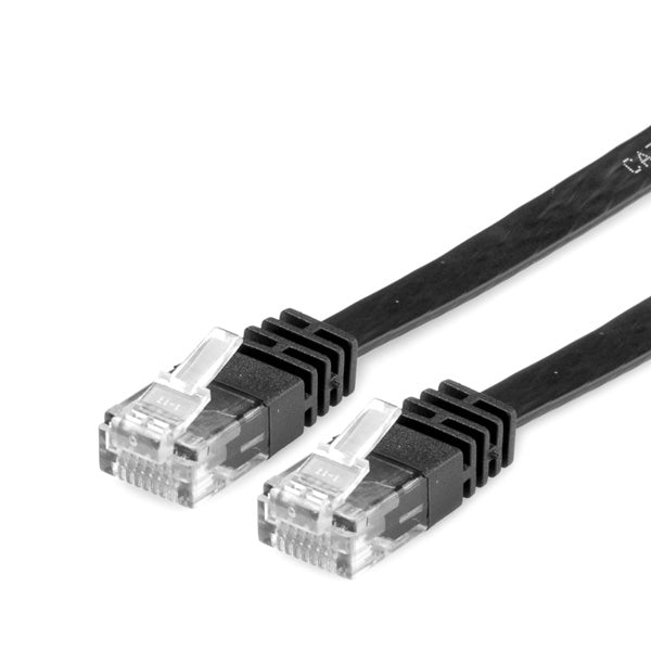 Cavo Rete Utp Cat 6A 2Mt Flat Nero No Schermato Per Data Center - Visualizzazione dettagliata