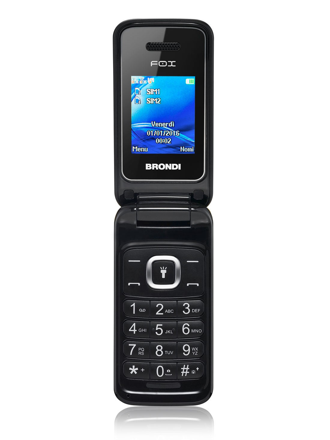 Cellulare Brondi Fox Clamshell Ds 2 4 A Colori Micro Sd Bluetooth - Visualizzazione dettagliata