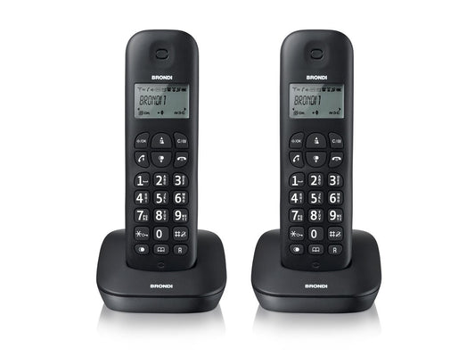 Telefono Cordless Brondi Gala Twin 2 Telefoni Sveglia Rubrica Id Chiam - Visualizzazione dettagliata