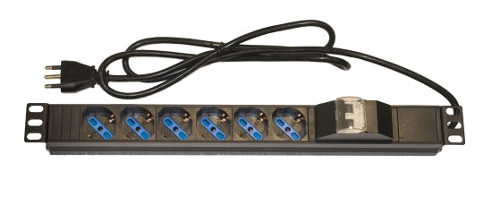 Armadio Rack Multipresa 6 Prese 19 Tripolari Schuko Magnetotermica - Visualizzazione dettagliata