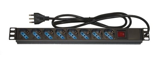 Armadio Rack Multipresa 8 Prese 19 Tripolari Schuko Interruttore Ita - Visualizzazione dettagliata