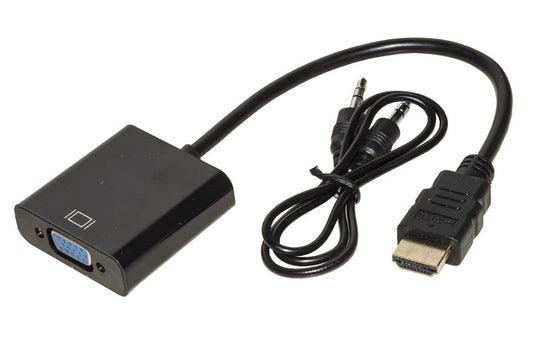 Adattatore Hdmi Vga M F Bk Con Cavo Cavo Audio - Visualizzazione dettagliata