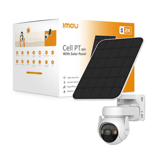 Camera Kit Cell Pt 3Mp Bat Pannello Solare Type C Pir Ip66 15000Mah - Visualizzazione dettagliata