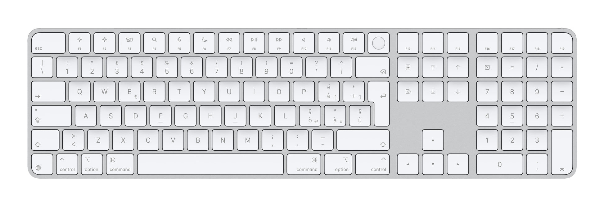 Tastiera Magic Apple Keyboard Bianc Touch Id Tast Numerico Usbc - Visualizzazione dettagliata