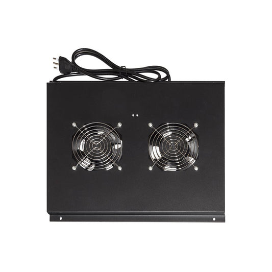 Armadio Rack Kit 4 Ventole Con Term Ostato Per Armadi Rack 22 24U Nero - Visualizzazione dettagliata