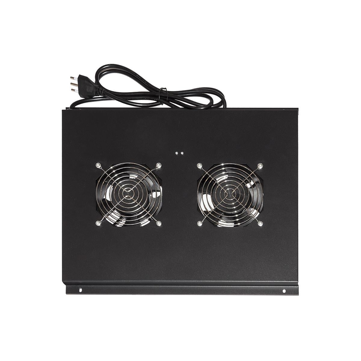 Armadio Rack Kit 2 Ventole Soffitto Armadi 22 24U Prof 600Mm Nero - Visualizzazione dettagliata