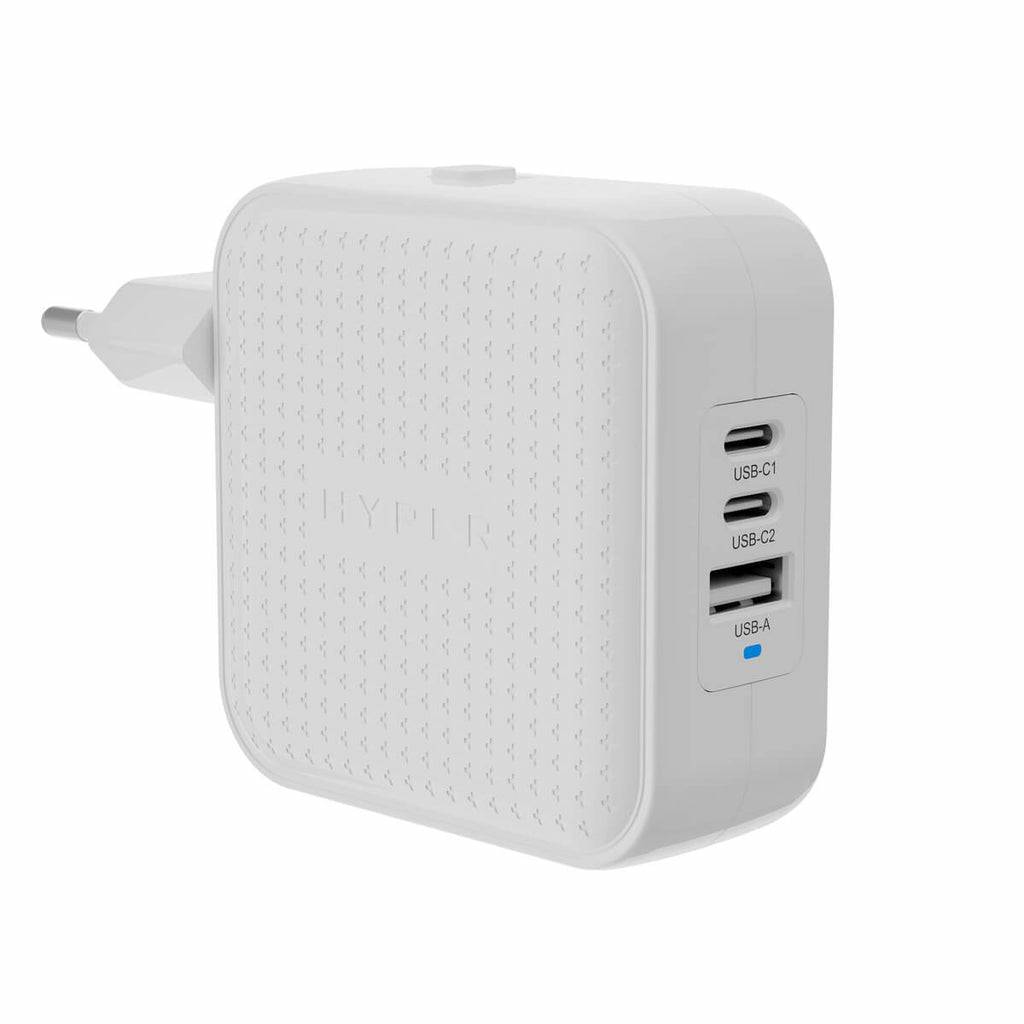 Caricatore Da Viaggio 70W Hyper Wh Usb C Gan 3C 1A Bianco - Visualizzazione dettagliata