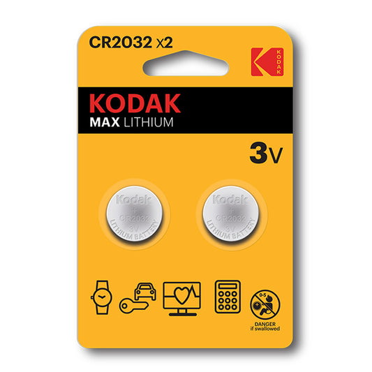 Batteria Cr2032 3V Kodak Max Lithium 2Pz - Visualizzazione dettagliata