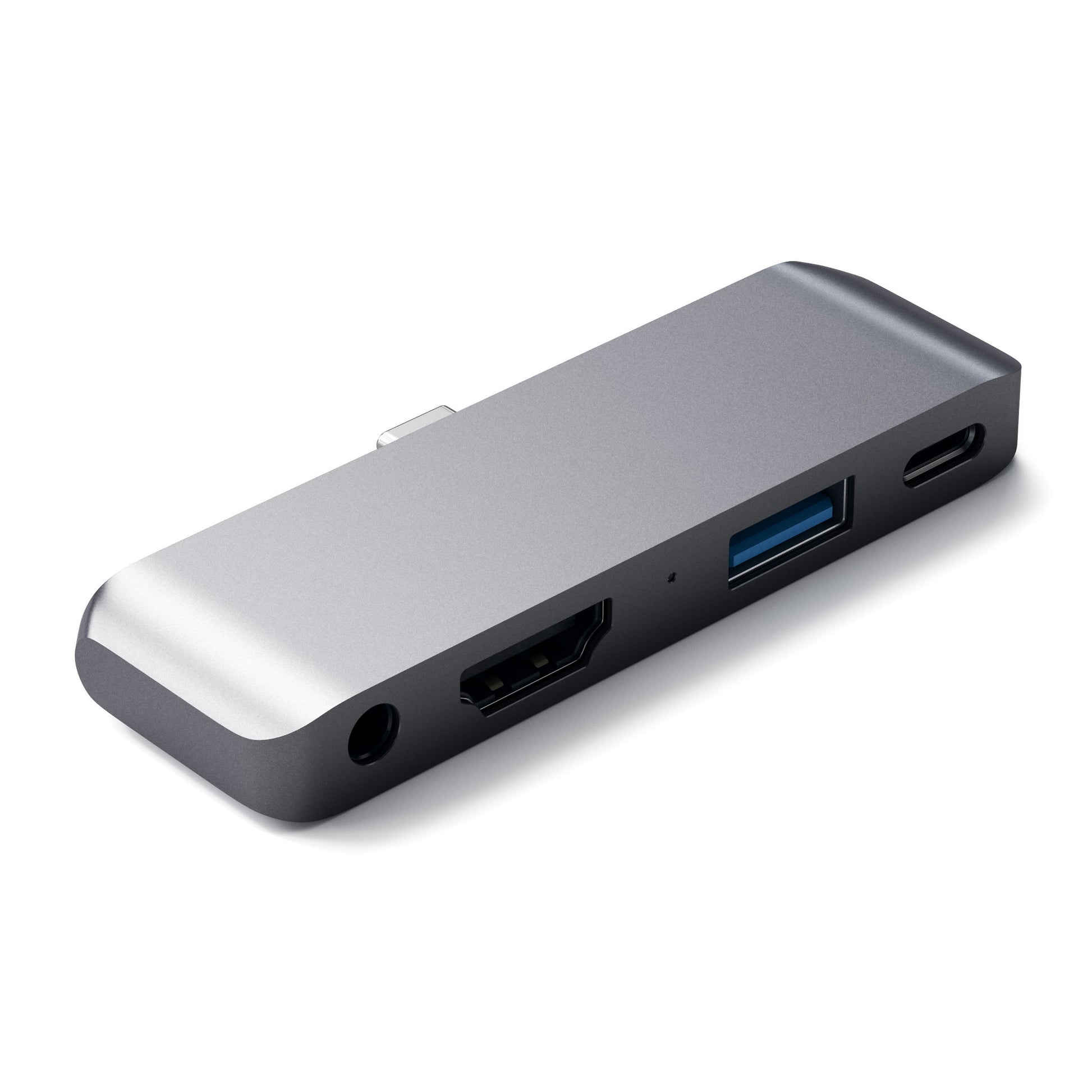 Hub Dock Type C Multiport Spacegrey Hdmi4K 1Usbc 1Usb3 Jack - Visualizzazione dettagliata