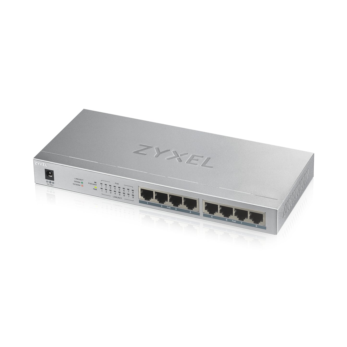 Switch 8P Gigabit Poe Fino 60W - Visualizzazione dettagliata