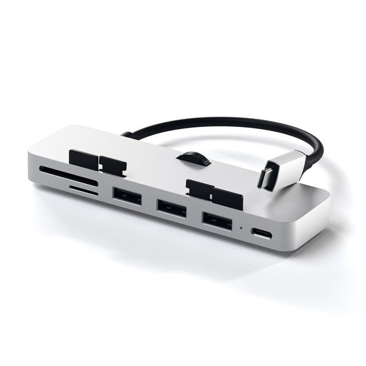 Hub Pro Type C Clamp Imac Imacpro Multiport 3Usb Usbc Sd Silver - Visualizzazione dettagliata