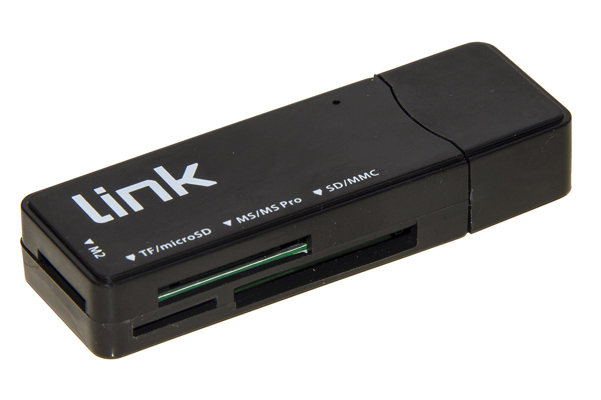Card Reader Esterno Usb 3 0 Bk Link Microdsd Sd Mmc Ms Mspro Msdual - Visualizzazione dettagliata