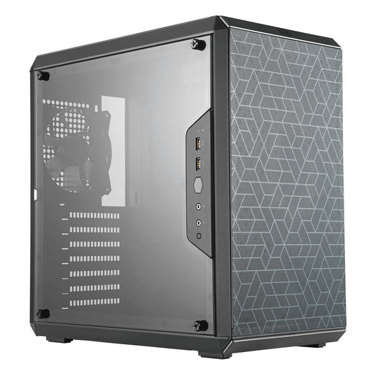 Case Mid Tower No Psu Masterbox Q500L 2Usb3 Black Window Panel - Visualizzazione dettagliata