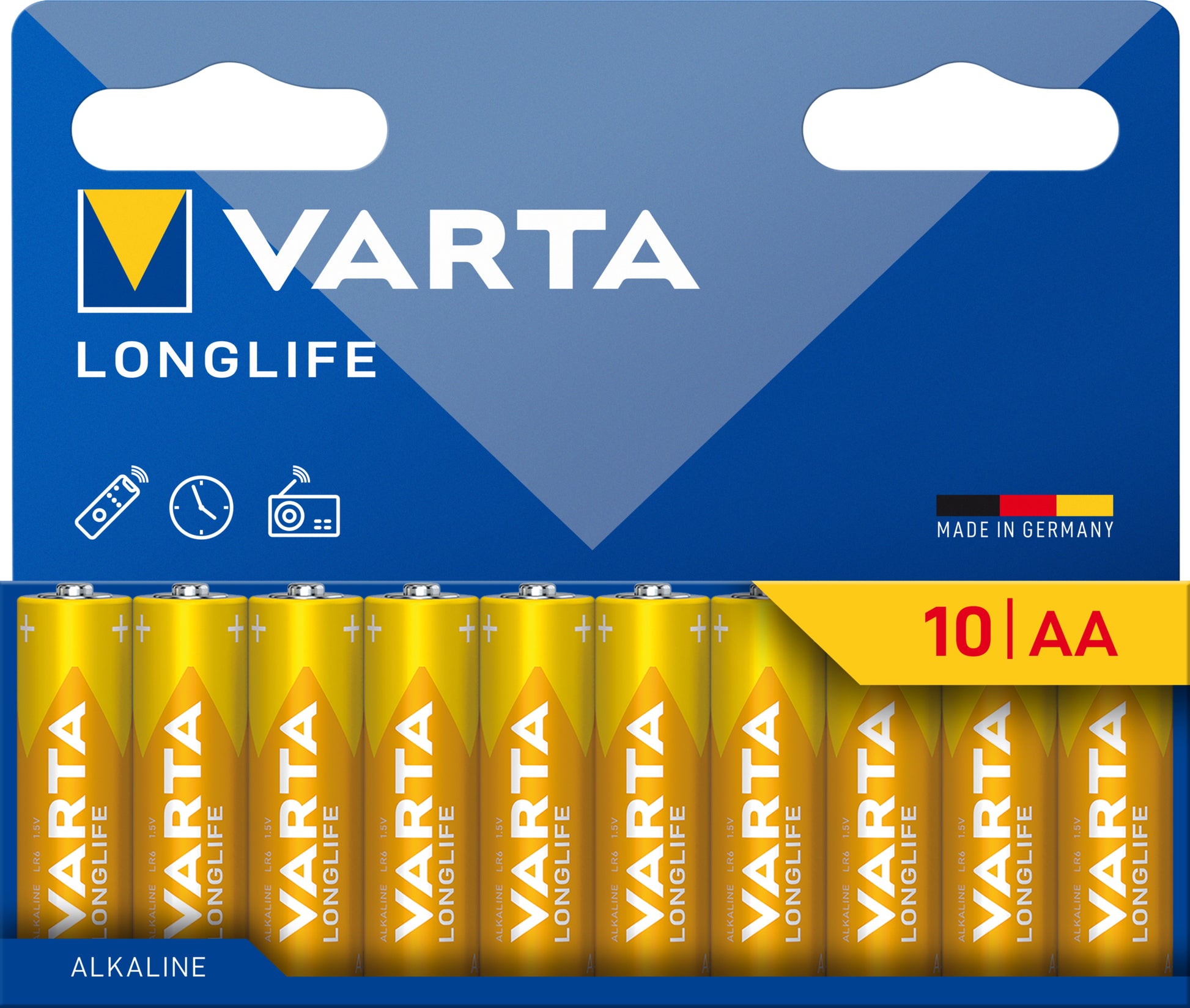 Batteria Stilo Aa 1 5V Lr06 Long Life 10Pz Varta Megapack - Visualizzazione dettagliata