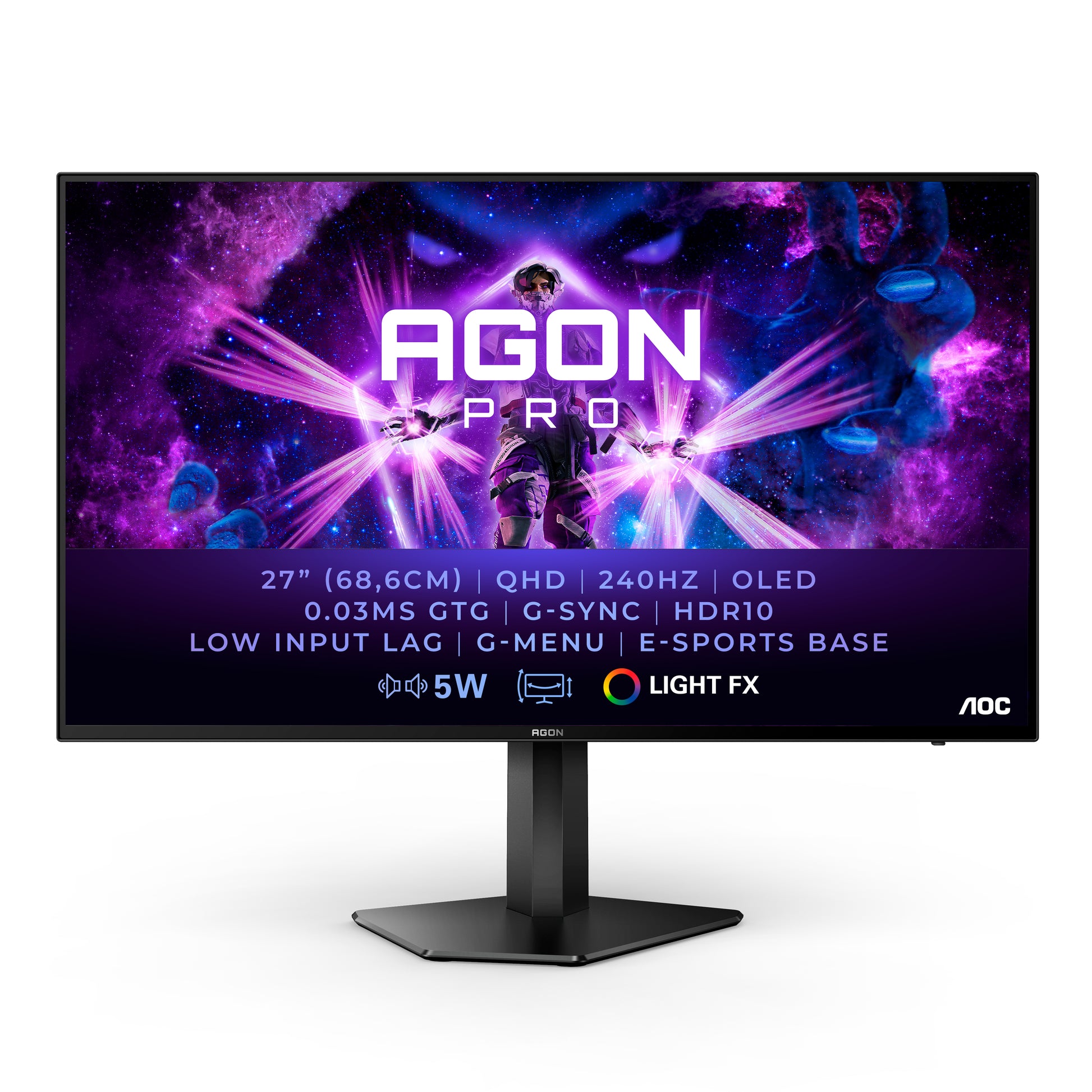 Mon 27Oled Qhd 2560X1440 240Hz 0 03Ms Ag276Qzd Hdmi Dp Usbc Mm - Visualizzazione dettagliata