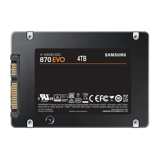 Ssd 2 5 4Tb Sata3 Evo 870 Samsung R W 560 530 Mb S 3D Nand - Visualizzazione dettagliata