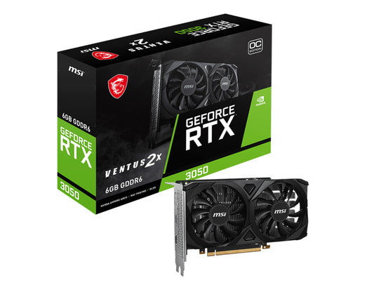 Vga Msi Rtx 3050 Ventus 2X E 6G Oc 6Gb Ddr6 128Bit 1Hdmi 3Dp 130W - Visualizzazione dettagliata