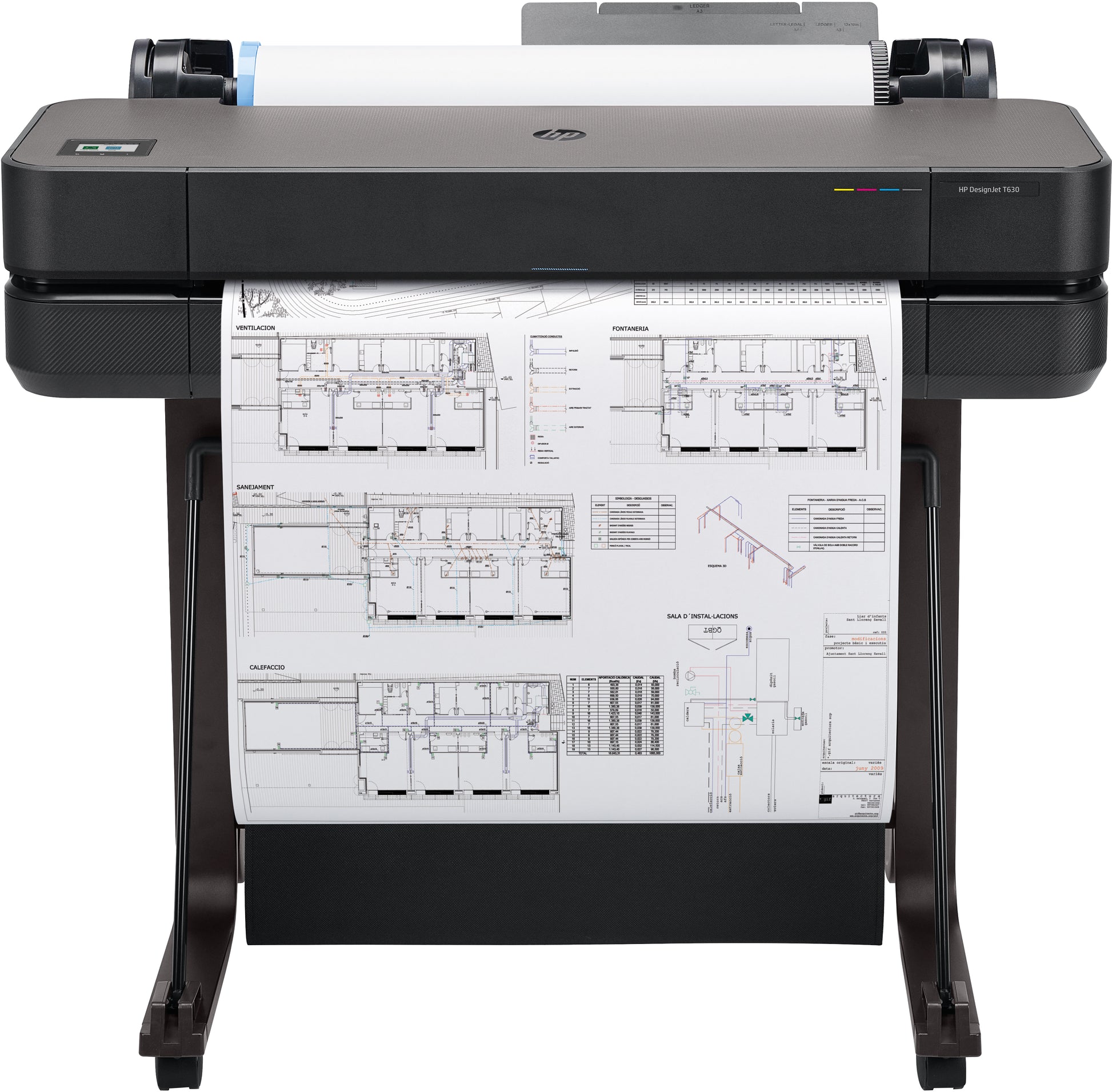 Plotter A1 24T630 4Ink Lan Usb 30Sec A1 Piedistallo E Raccoglitore - Visualizzazione dettagliata