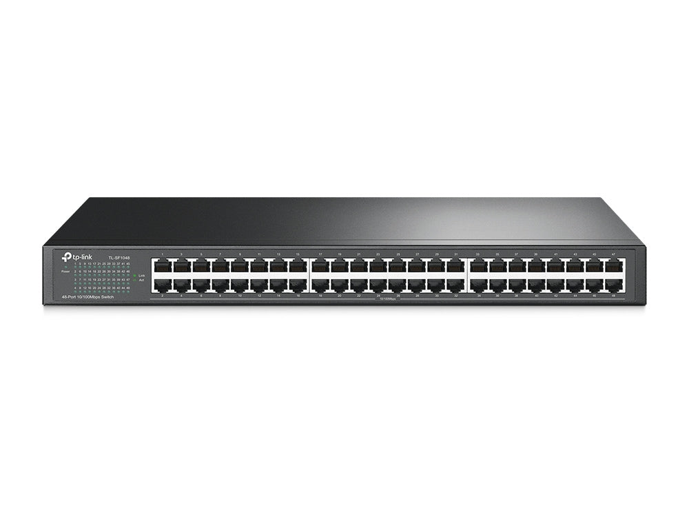 Switch 48P 10 100Mbps Tp Link 19Inc H Rack Mount Steel Case - Visualizzazione dettagliata