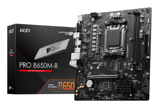 Mb Msi Pro B650M B Am5 Matx 2Ddr5 4S3 1M 2 U3 2 3Pcie 1Hdmi 1Dsub 65W - Visualizzazione dettagliata