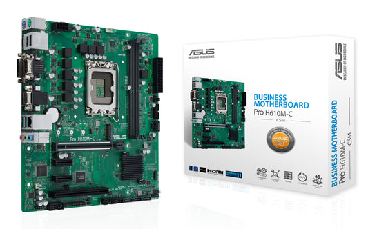 Mb Asus Pro H610M C Csm S1700 2Ddr5 4S3 Gbl M 2 U3 2 H D Dp V Micro Atx - Visualizzazione dettagliata