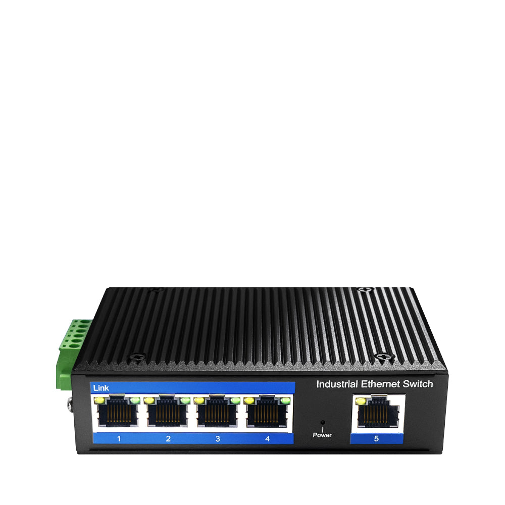 Switch 5P Gigabit Poe Industrial Me Tal Case - Visualizzazione dettagliata