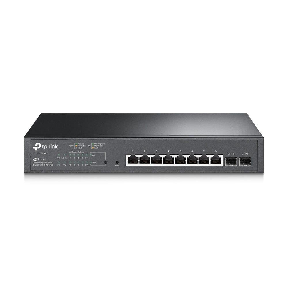 Switch 10P Gigabit Rj45 8P Poe 2P Sfp 150W Poe Power - Visualizzazione dettagliata
