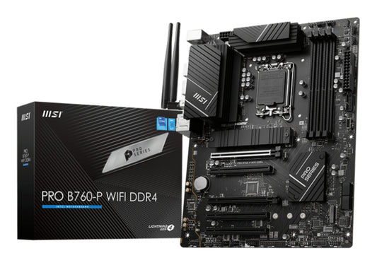 Mb Msi Pro B760 P Wifi Ddr4 S1700 4D4 2M 2 4S3 U3 2 Gbl H D Atx - Visualizzazione dettagliata