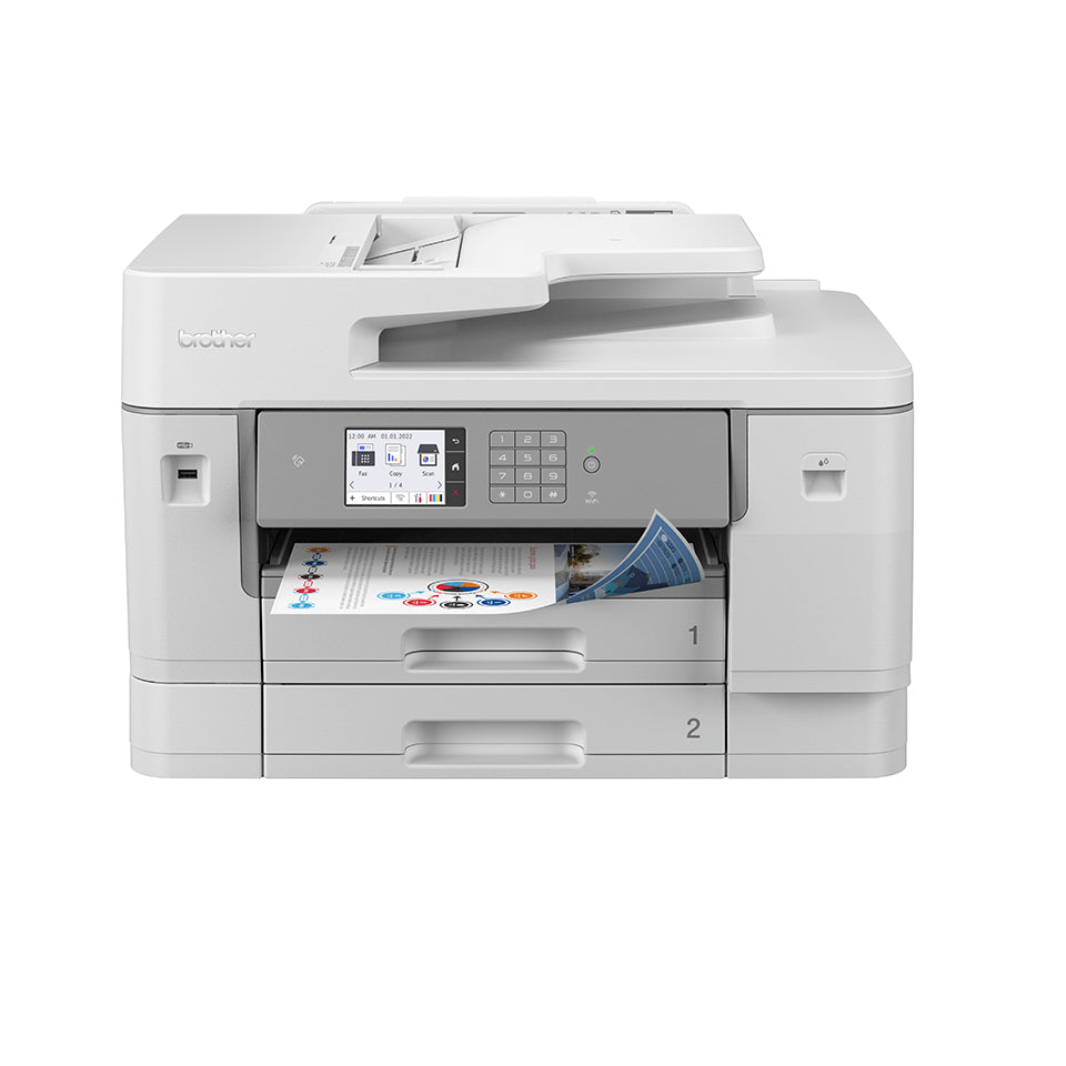 Mf Ink Col A3 Fax Wifi Lan F R Adf 30Ppm 2 Vassoi Brother Mfcj6955Dw - Visualizzazione dettagliata