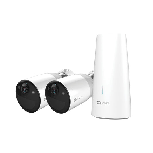 Kit 2 Cam Base Lan Colornight Ai Ip66 Autonom Batt 1 Anno Fhd Pir - Visualizzazione dettagliata