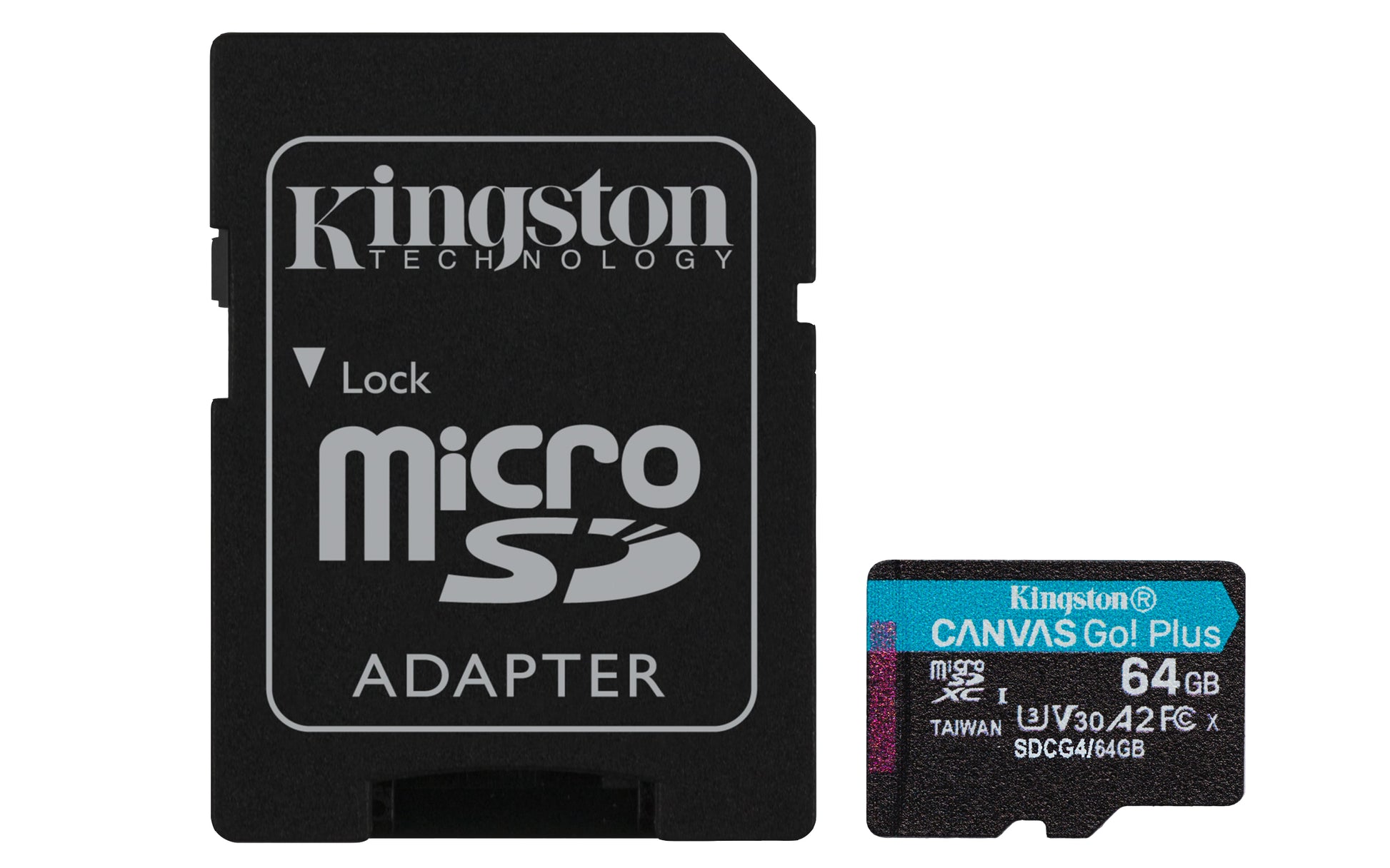 Sd Micro 64Gb Cl10 Uhs I Con Adatt 200Mb S Let 160Mb S Scrit Kingston - Visualizzazione dettagliata