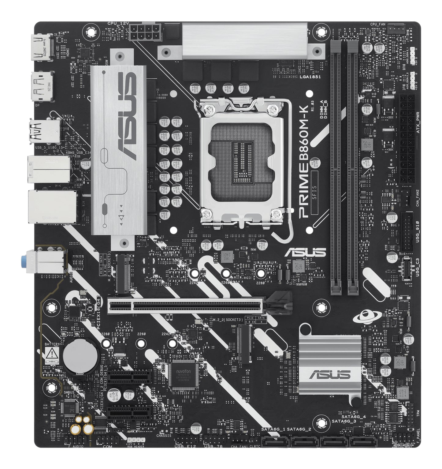 Mb Asus Prime B860M K 1851 2D5 2M 2 4S3 1Hd 1Dp Matx - Visualizzazione dettagliata