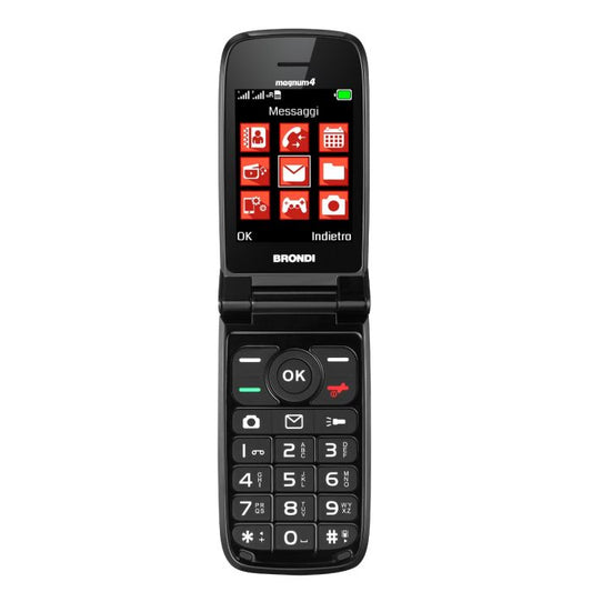 Cellulare Brondi Magnum 4 Ds Nero 2 8 Tft Bluetooth Flip Attivo - Visualizzazione dettagliata