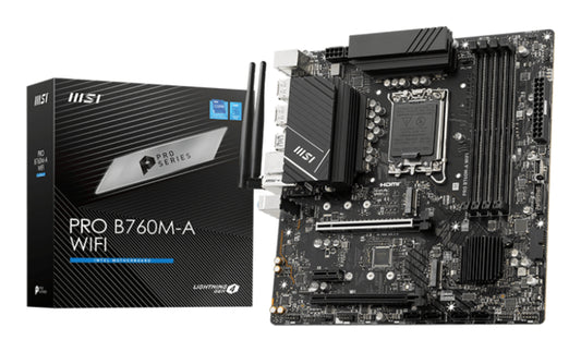 Mb Msi Pro B760M A Wifi Ddr5 S1700 4D5 2M 2 4S3 U3 2 Gbl H D Matx - Visualizzazione dettagliata