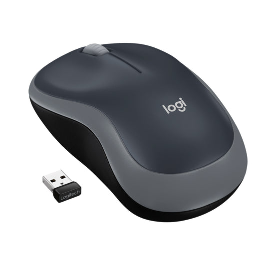 Mouse M185 Log Cordless Grey Nero Logitech Usb Nano Receiver - Visualizzazione dettagliata