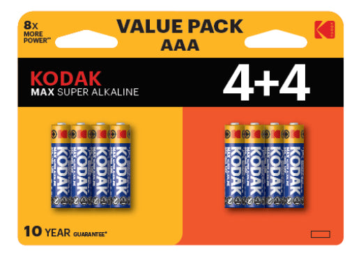 Batteria Aaa 1 5V Lr3 Kodak Max Alcaline 8Pz - Visualizzazione dettagliata