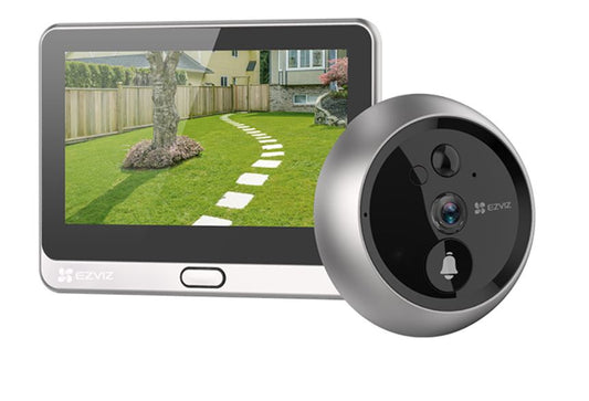 Spioncino Wifi Con Touch 4 3 Silv 2K Pir H265 Bat Ric Antiscasso - Visualizzazione dettagliata