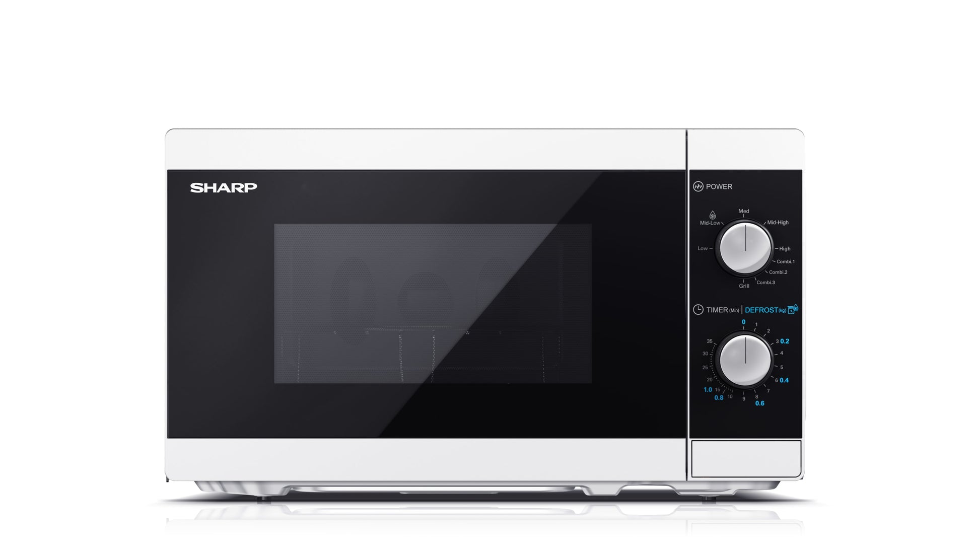 Forno Microonde Analogico Sharp Italia 20Lt 800 Watt Grill White - Visualizzazione dettagliata