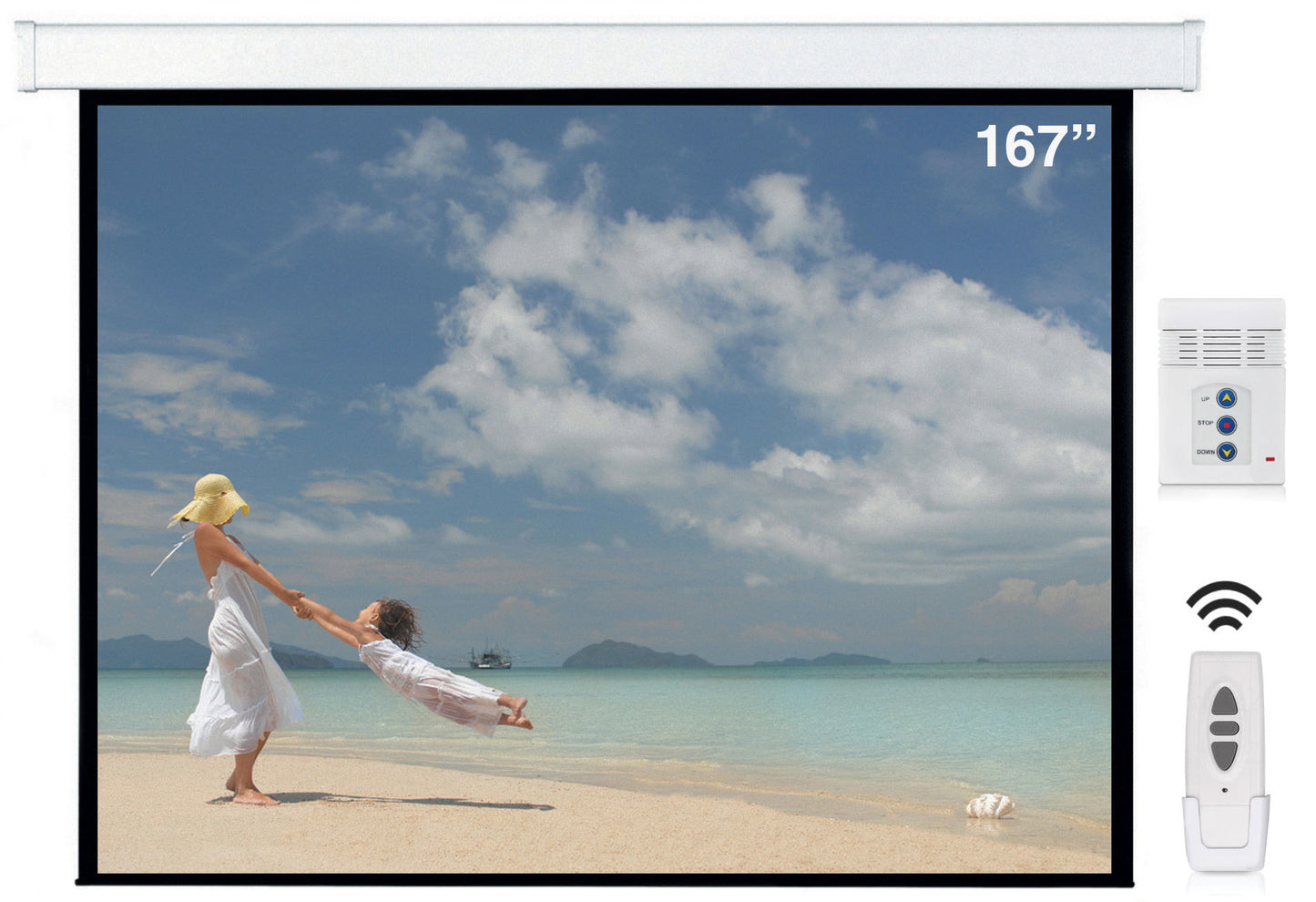 Telo Provis 300X300 Motorizzato Motorizzato Retro Nero Napofix - Visualizzazione dettagliata