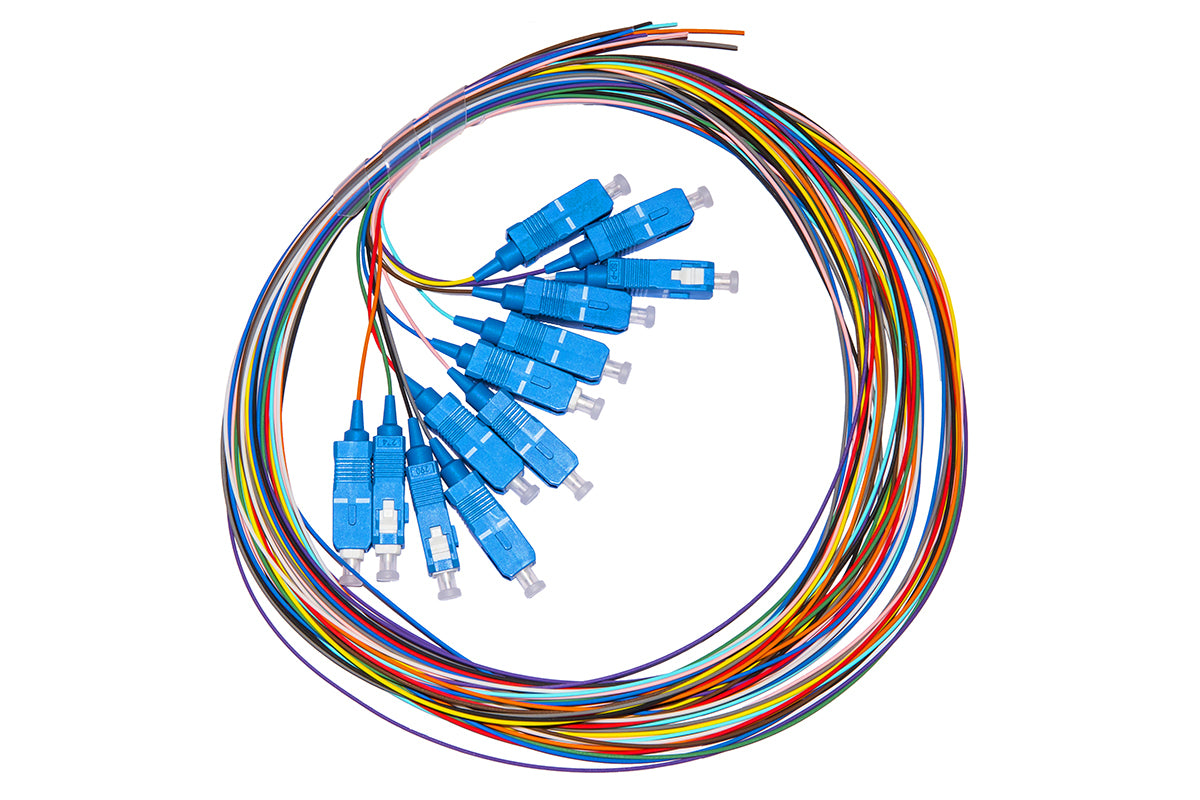 Pigtail Fibra Ottica Sc 2Mt Simplex Singlemode Confezione 12Pz Colorati - Visualizzazione dettagliata