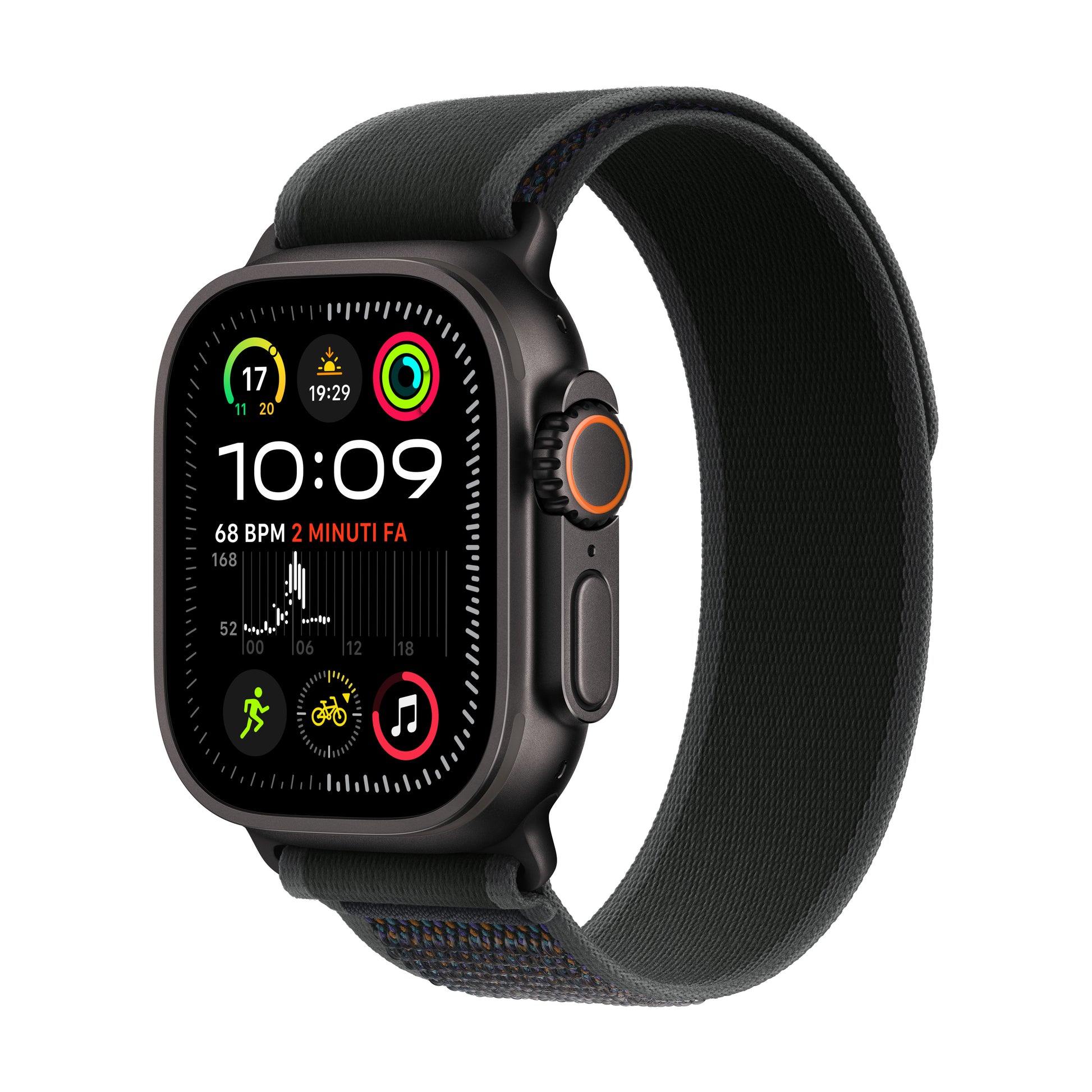 Watch 49Mm Ultra 2 Cellular Tianium Nero Trail Loop S M - Visualizzazione dettagliata