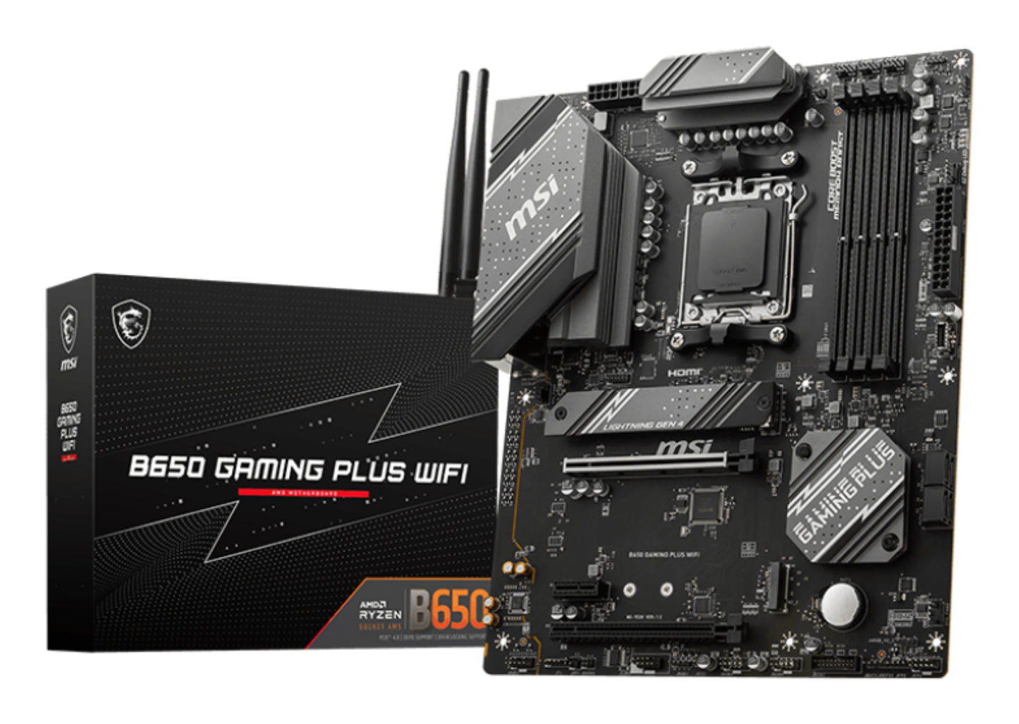 Mb Msi Pro B650 Gamin Plus Wifi Am5 4D5 4S3 2M 2 U3 2 1Pcie 1Hdmi 1Dp - Visualizzazione dettagliata