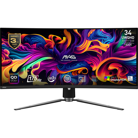 Mon 34 Oled Gaming 1Hdmi 1Dp 175Hz Msi Mag 341Cqp Qd Oled 3Y - Visualizzazione dettagliata