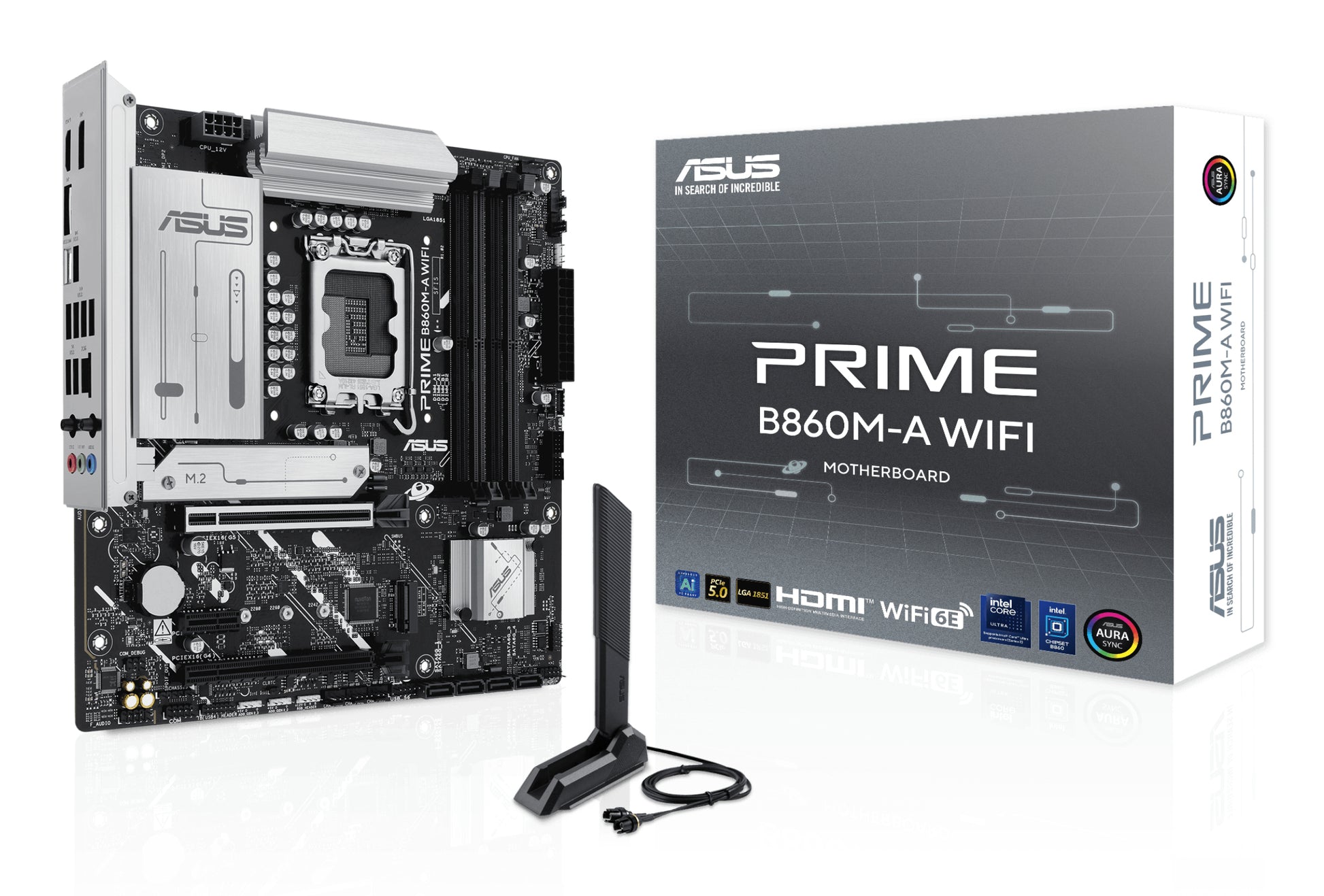 Mb Asus Prime B860M A Wifi 1851 4D5 2M 2 4S3 1Hd 2Dp Matx - Visualizzazione dettagliata