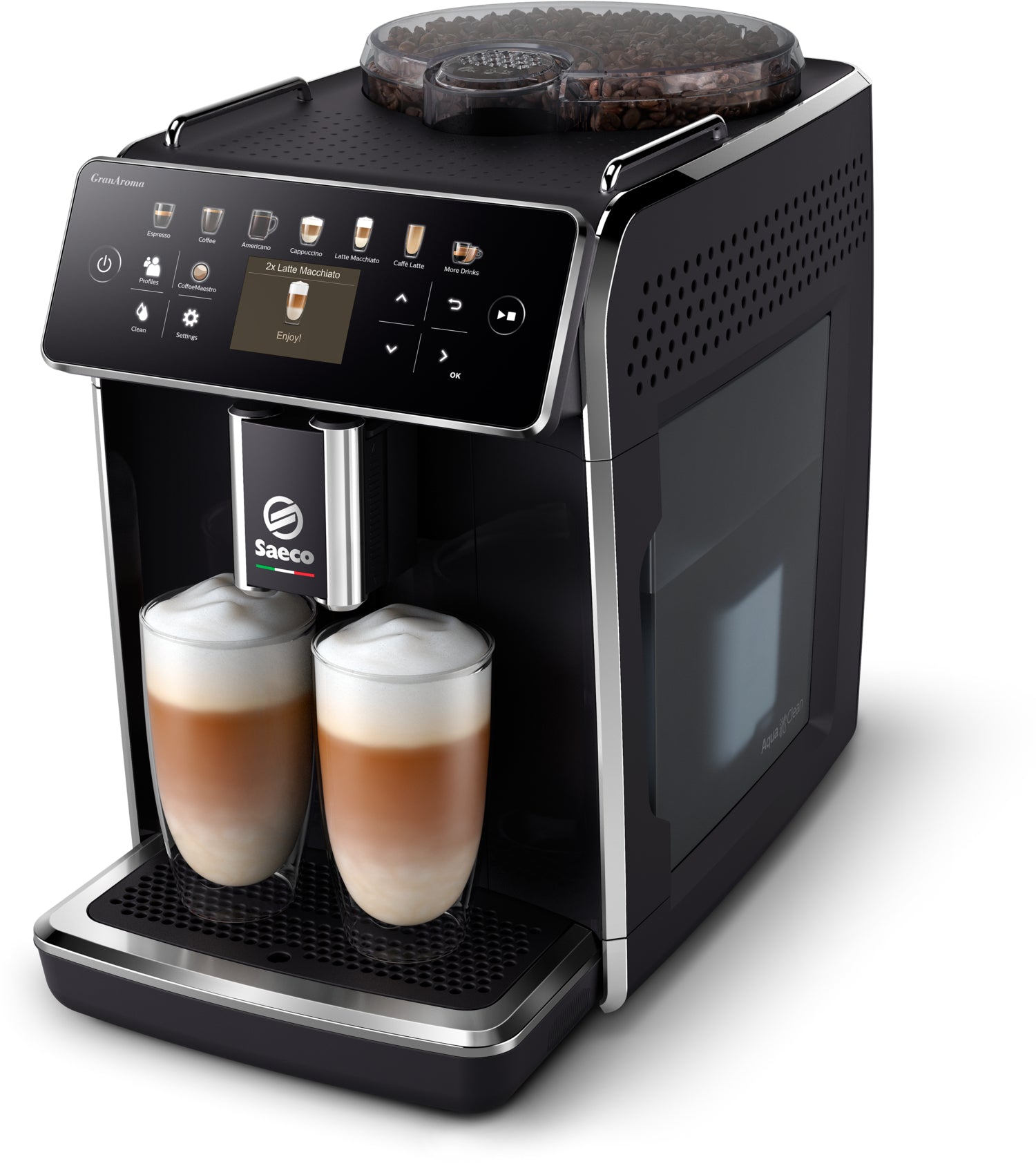 Macchina Da Caffe Automatica Saeco Sm6580 00 Granaroma Latte Go Cerami - Visualizzazione dettagliata