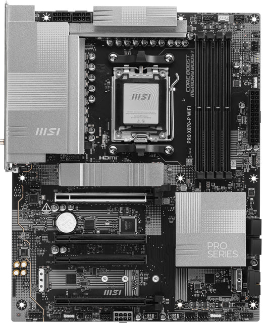 Mb Msi Pro X870 P Wifi Am5 4Ddr5 1Hd 1Dp 4Pcie 3M2 4Sata Atx 170W - Visualizzazione dettagliata