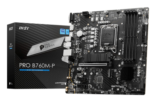 Mb Msi Pro B760M P Ddr5 S1700 4D5 2M 2 4S3 U3 2 Gbl H D V Matx - Visualizzazione dettagliata