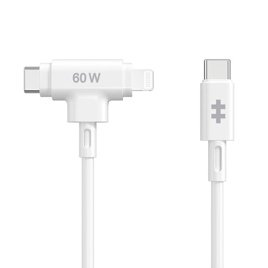 Cavo Ric Trasf Dati Apple Hyper Wh Usb C To Usb C Lightning 60W White - Visualizzazione dettagliata